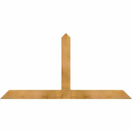Ekena Millwork Portland Rough Sawn Timber Gable Bracket, Western Red Cedar, 60"W x 30"H x 2"D x 4"F, 12/12 Pitch GBW060X30X0204POR00RWR